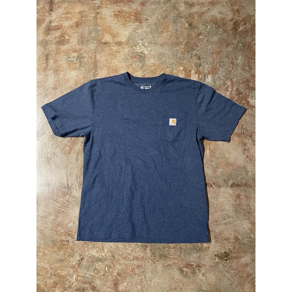 Carhartt Loose‎ Fit Blue Short Sleeve Pocket T-Shirt Sz M *